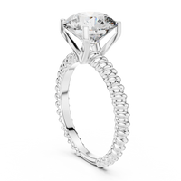 Round Solitaire Rope Shank Engagement Ring