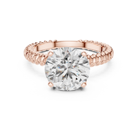 Round Solitaire Rope Shank Engagement Ring