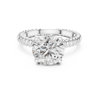 Round Solitaire Rope Shank Engagement Ring