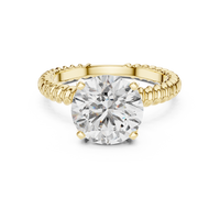 Round Solitaire Rope Shank Engagement Ring
