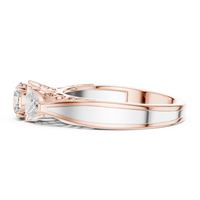 Round Three-Stone Vintage Engagement Ring