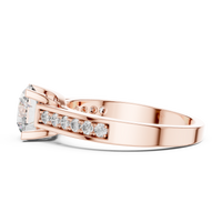 Round Solitaire Channel-Set Split Shank Engagement Ring