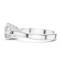 Classic Round Solitaire Cathedral Engagement Ring