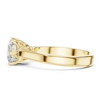 Classic Round Solitaire Cathedral Engagement Ring