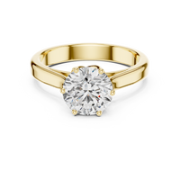 Classic Round Solitaire Cathedral Engagement Ring