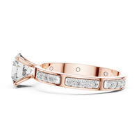 Round Solitaire Channel-Set Diamond Engagement Ring