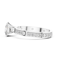 Round Solitaire Channel-Set Diamond Engagement Ring