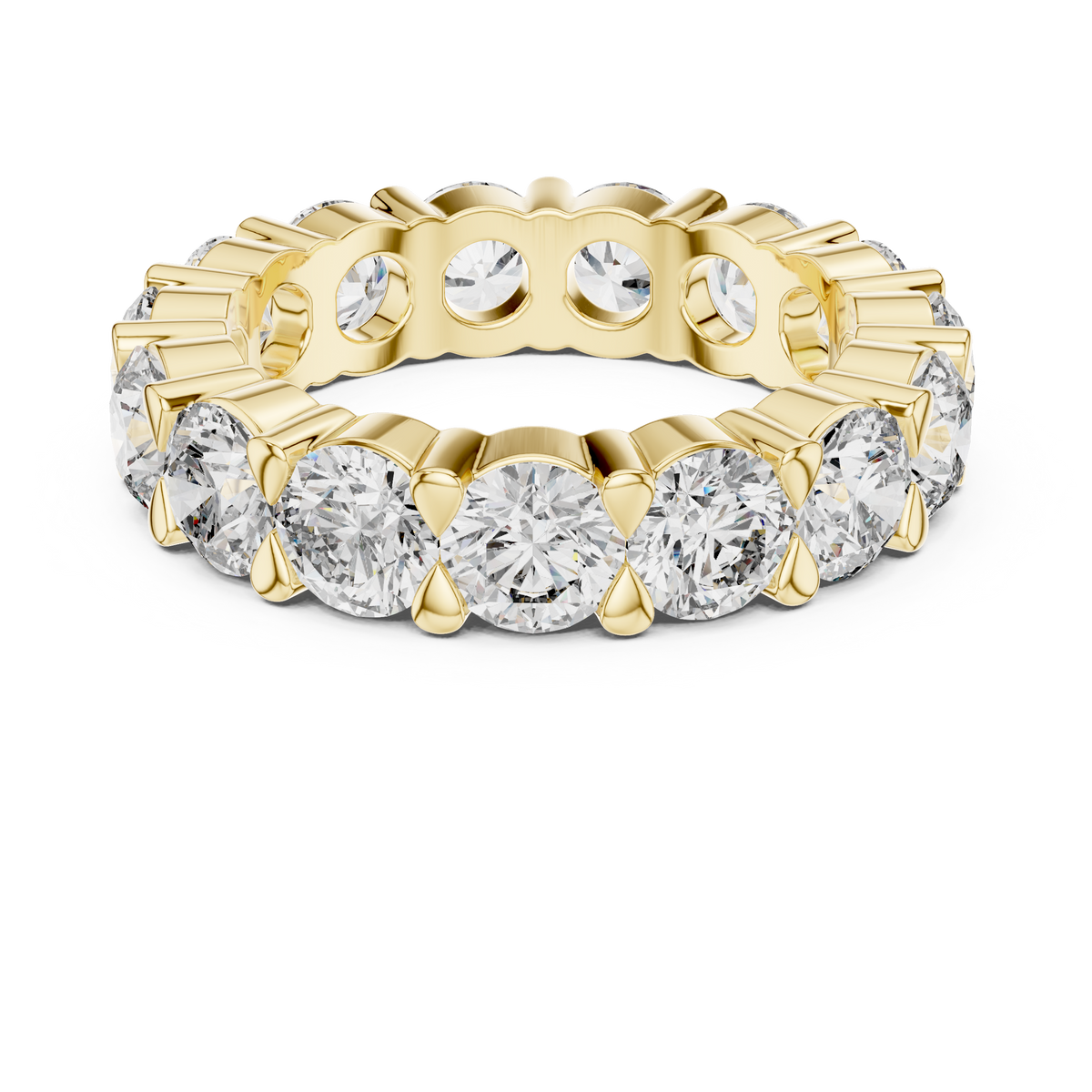 Round Shared-Prong Diamond Eternity Band