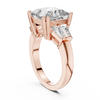 Princess Cut Three-Stone Engagement Ring