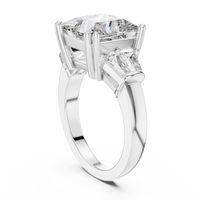 Princess Cut Three-Stone Engagement Ring
