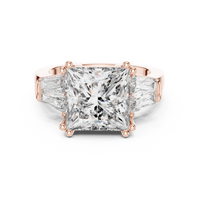 Princess Cut Three-Stone Engagement Ring