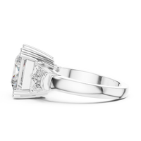 Princess Cut Three-Stone Engagement Ring