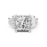Princess Cut Three-Stone Engagement Ring