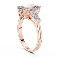 Emerald Cut Three-Stone Engagement Ring