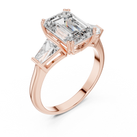 Emerald Cut Three-Stone Engagement Ring