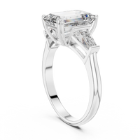 Emerald Cut Three-Stone Engagement Ring