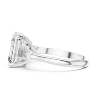 Emerald Cut Three-Stone Engagement Ring