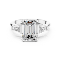 Emerald Cut Three-Stone Engagement Ring