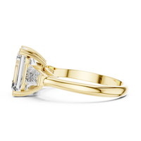 Emerald Cut Three-Stone Engagement Ring