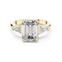 Emerald Cut Three-Stone Engagement Ring
