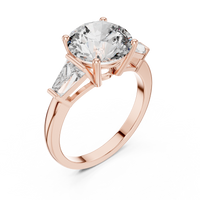 Round Brilliant Three-Stone Engagement Ring