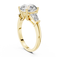 Round Brilliant Three-Stone Engagement Ring