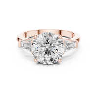 Round Brilliant Three-Stone Engagement Ring