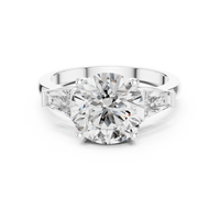 Round Brilliant Three-Stone Engagement Ring