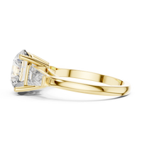 Round Brilliant Three-Stone Engagement Ring