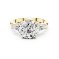 Round Brilliant Three-Stone Engagement Ring