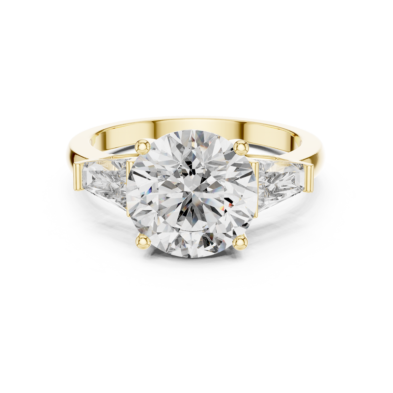 Round Brilliant Three-Stone Engagement Ring