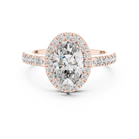 Oval Halo Pavé Engagement Ring