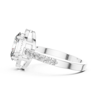 Oval Halo Pavé Engagement Ring