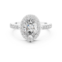 Oval Halo Pavé Engagement Ring