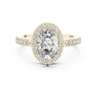 Oval Halo Pavé Engagement Ring