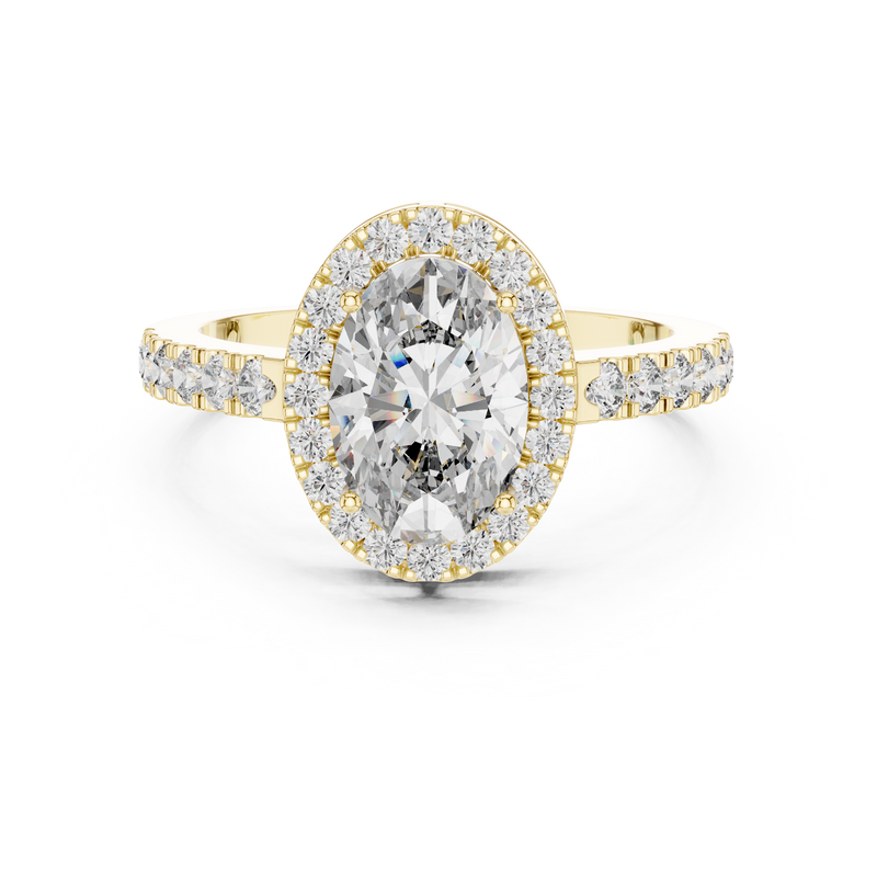 Oval Halo Pavé Engagement Ring