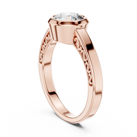 Round Bezel Solitaire Engagement Ring