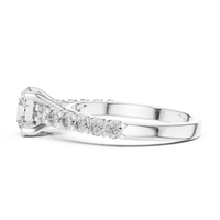 Round Solitaire Pavé Engagement Ring