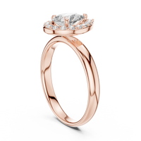 Pear Double Halo Engagement Ring