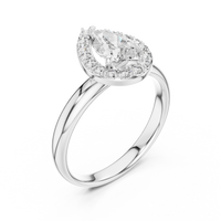 Pear Double Halo Engagement Ring