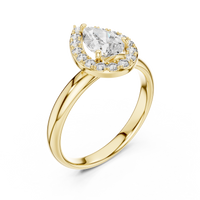 Pear Double Halo Engagement Ring
