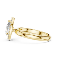 Pear Double Halo Engagement Ring