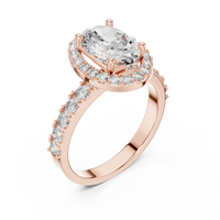 Oval Halo Pavé Engagement Ring