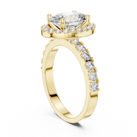 Oval Halo Pavé Engagement Ring