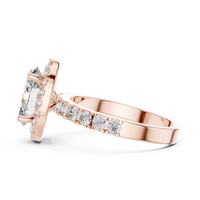 Oval Halo Pavé Engagement Ring