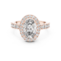 Oval Halo Pavé Engagement Ring