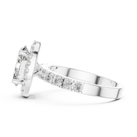 Oval Halo Pavé Engagement Ring