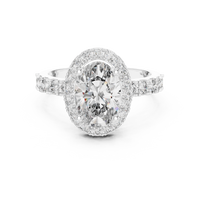 Oval Halo Pavé Engagement Ring