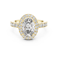 Oval Halo Pavé Engagement Ring