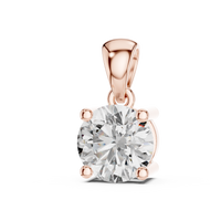 Classic Round Solitaire Diamond Pendant Necklace